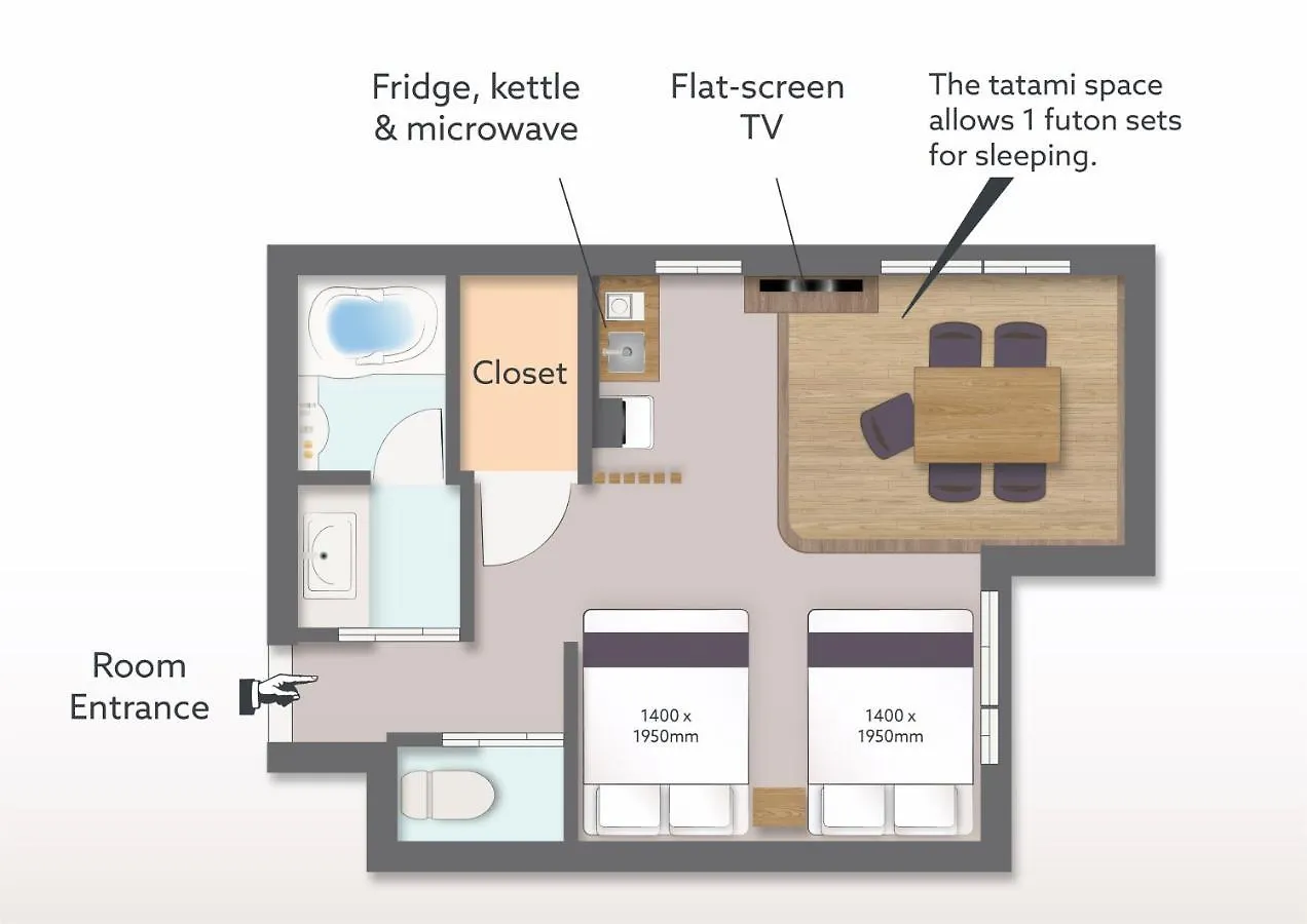 Aparthotel Ori Rokkaku Kioto